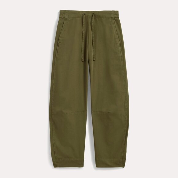 Everlane Women's Easy Barrel Pant in Olive, Size Extra Small, Cotton/Twill - Picture 4 of 4